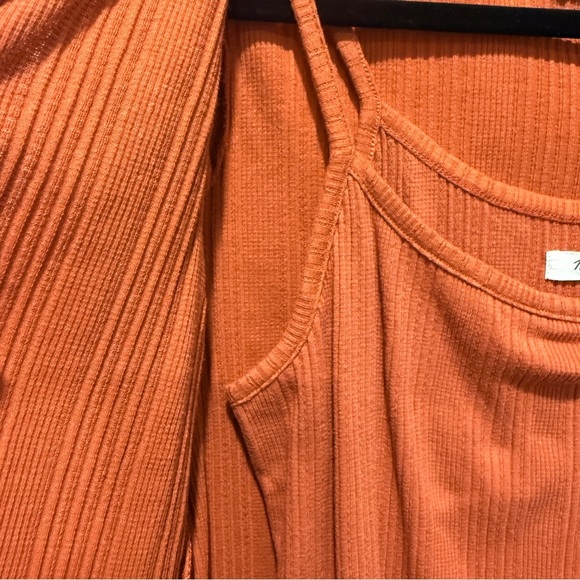 Madewell Terracotta Twinset Cardigan Top 2 Pieces - Picture 5 of 15
